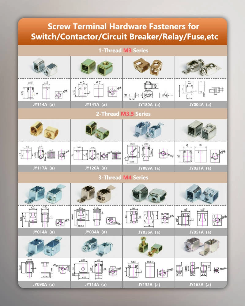 Terminal Screw Combination for switches, contactors, circuit breakers, relays, fuses, etc. Terminal Screw Combination for switches, contactors, circuit breakers, relays, fuses, etc.
