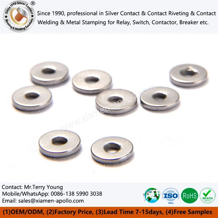 Tungsten Metal Small Polished Discs 99.95% purity